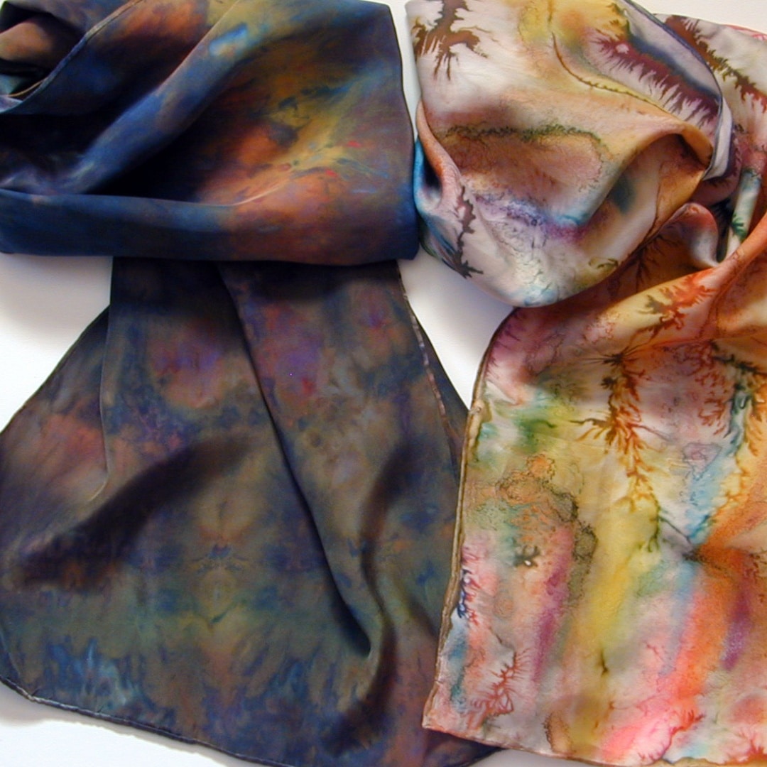 painted silk scarves
