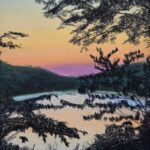 A sunset pastel drawing by Natalia Diaz