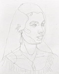 Kim Morrow, line drawing for Workshop Art n Science