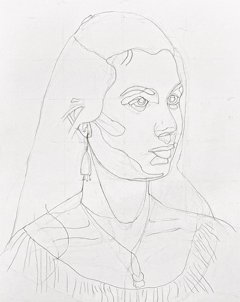 Kim Morrow, line drawing for Workshop Art n Science